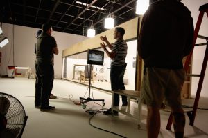 Boston Director Ben Consoli directing a commercial for Indeed